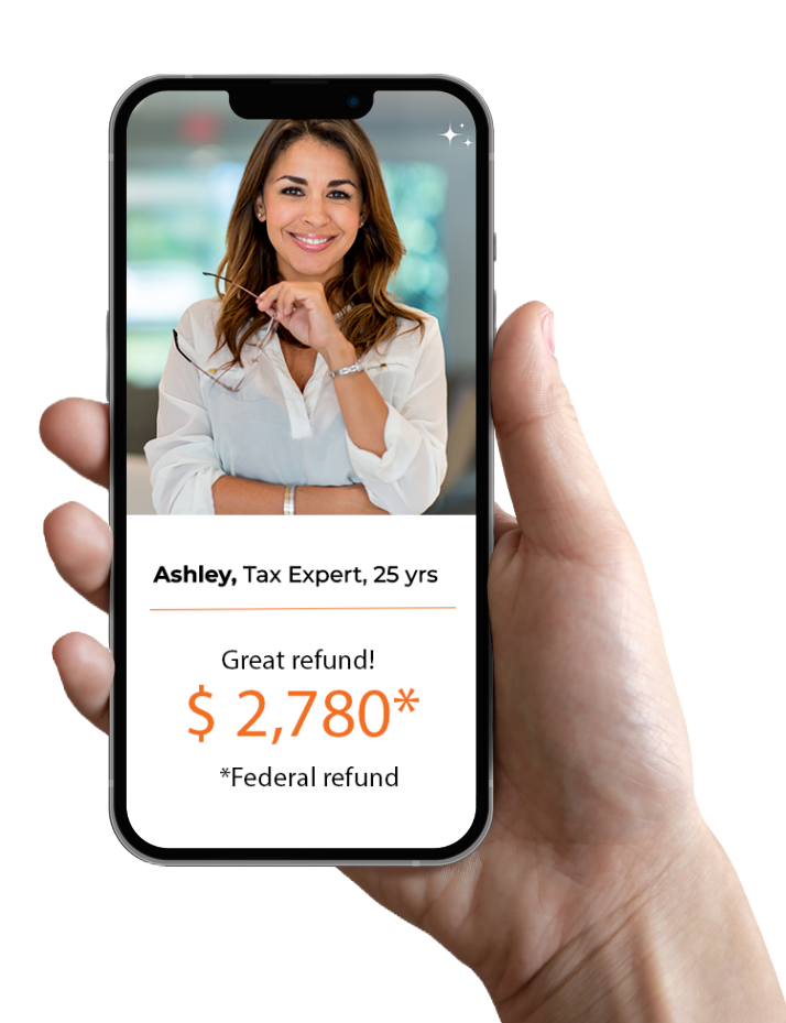 ATF Taxes mobile app connecting a client with a tax expert